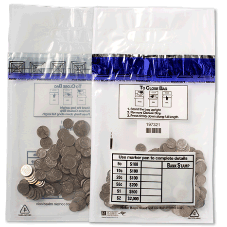 MMF231042120 Tamper-Evident Coin Tote 