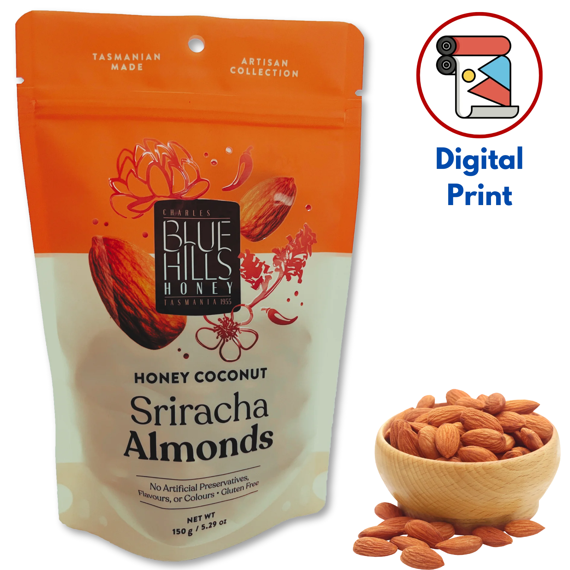 Siracha Almonds - Stand Up Pouch